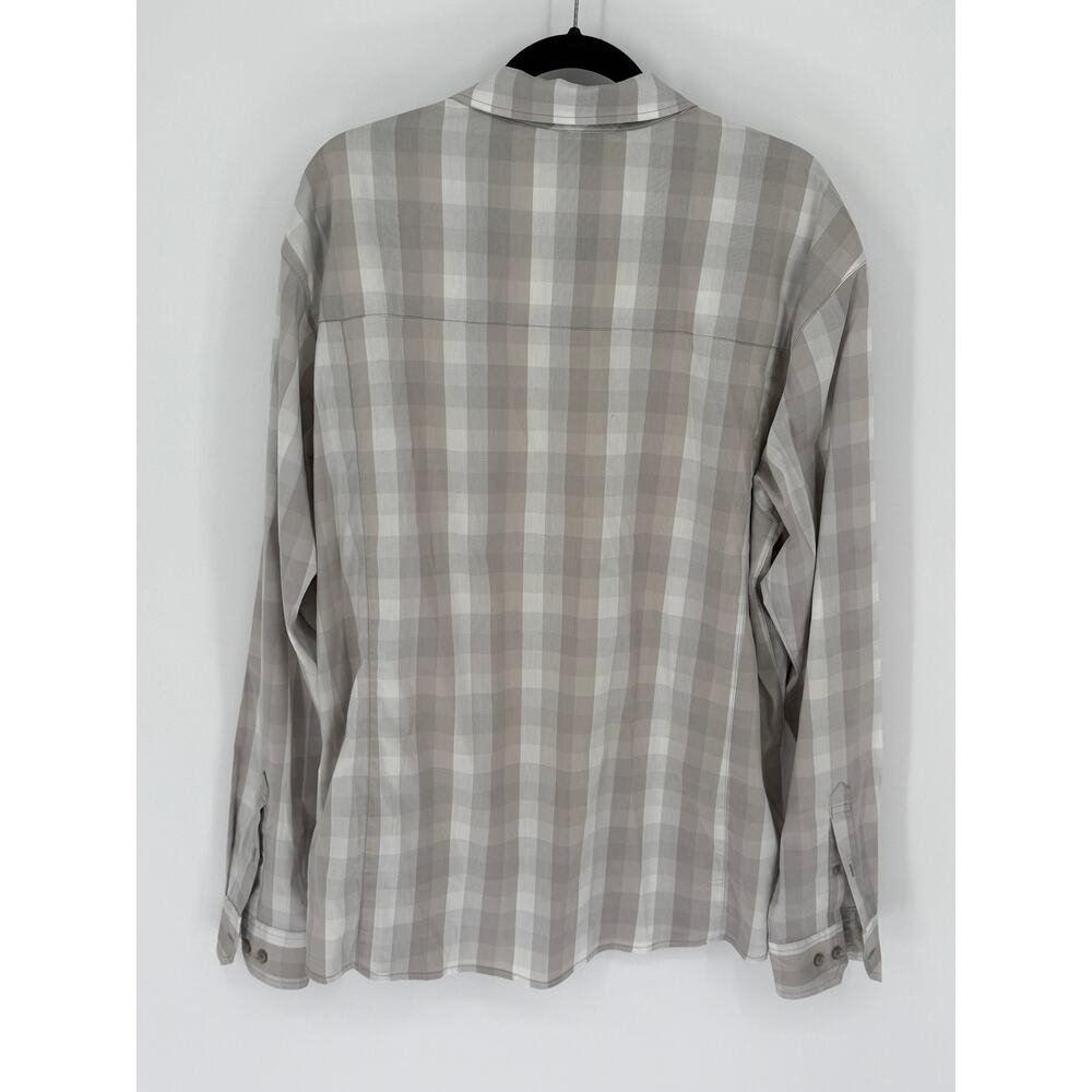 Arc'teryx Men's Gray Plaid Long Sleeve Button Up Cotton Blend Shirt XL - Picture 3 of 6